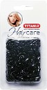 TITANIA Резинки силиконовые для причесок 150шт черные