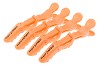 Зажимы для волос усиленные JUMBO 14см, 4 шт. оранжевые