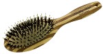 Щётка для волос овальная бамбуковая, комбинированная щетина