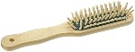 TITANIA Щётка массажная деревянная узкая, деревянные зубчики