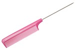 Расчёска Denman Pink Precision фуксия 215мм с хвостиком