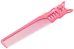 Y.S.Park Расчёска редкозубая с ручкой 205мм, розовая