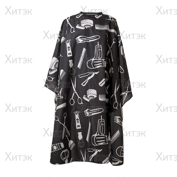 Накидка парикмахерская 140х160см "инструменты барбера-2"