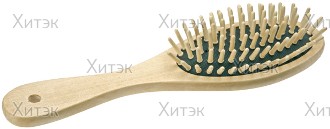 TITANIA Щётка массажная деревянная большая, деревянные зубчики
