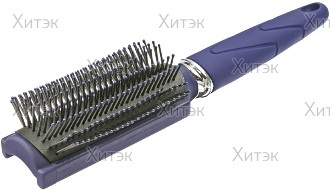 Расческа для стрижки редкозубая широкая розовая 402