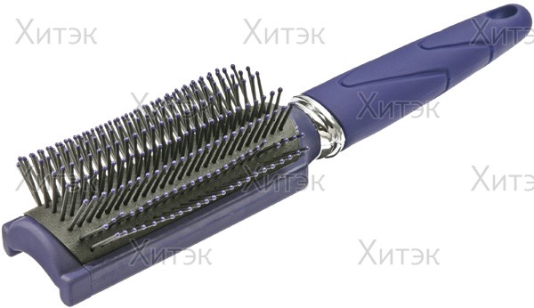 Расческа для стрижки редкозубая широкая розовая 402