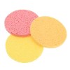 Губка для снятия макияжа круглая цветная, 3 шт/уп