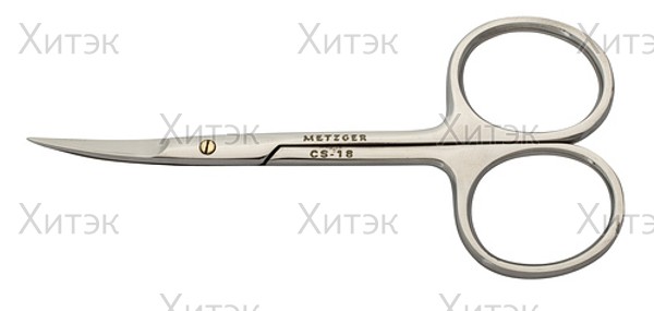 METZGER Ножницы для кожи изогнутые 10см CS-1/8-S (CVD)