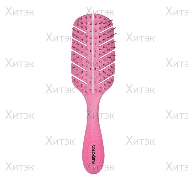 Массажная био-расческа для волос мини Розовая