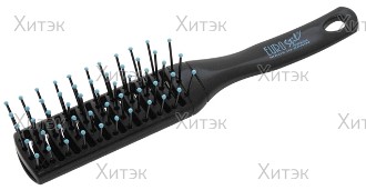 Расчёска с металлическим хвостиком серая
